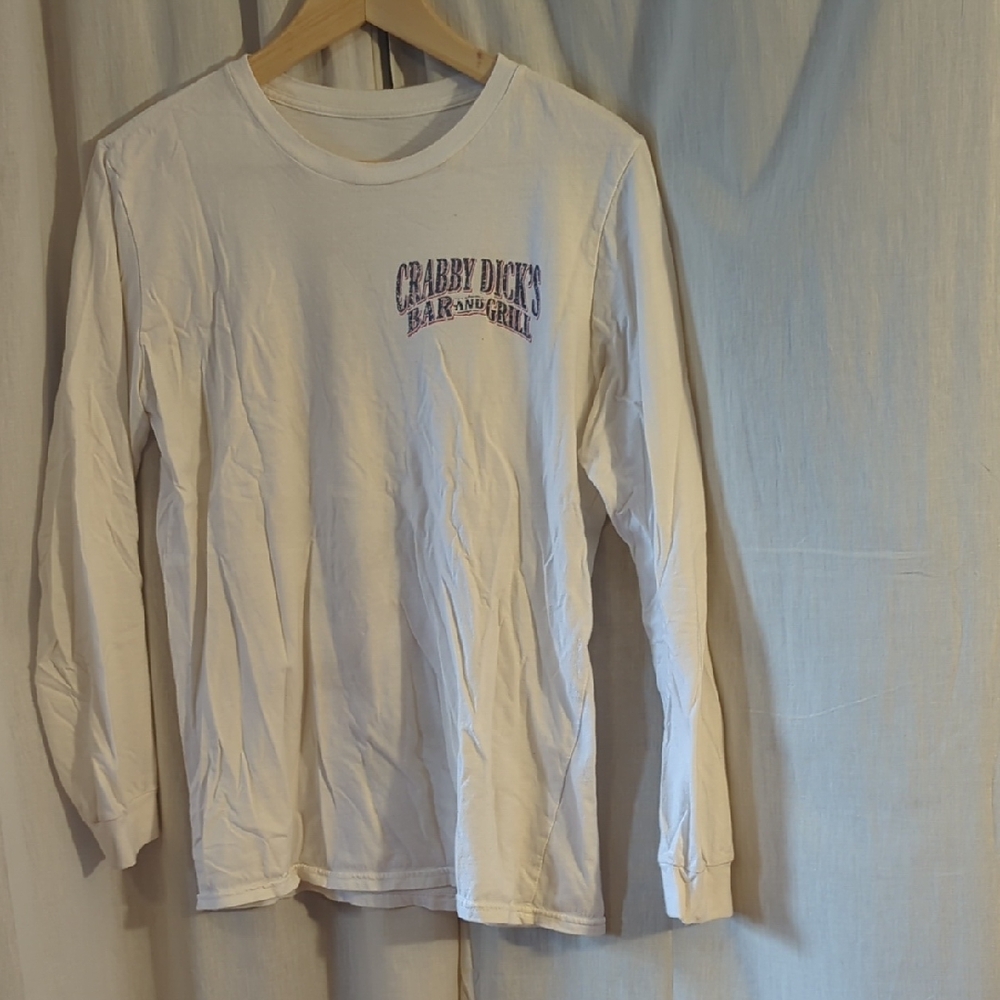 White Long Sleeve T-Shirt with Logo